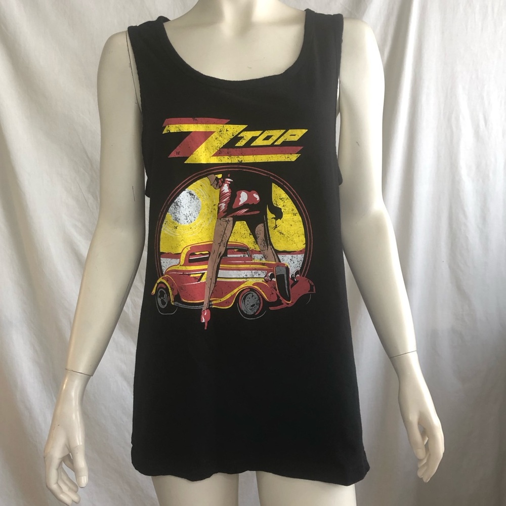 ZZ TOP band 2021 Legs Black Sleeveless Tank Top size Large